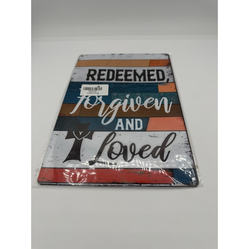 Redeemed Forgiven‎ Loved Rustic Wall Sign Inspirational Christian Decor Wood Art
